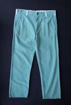 80's ビンテージ　USA製　コットン ワークパンツ　エメラルドグリーン