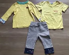 ミキハウス　半袖、長袖Tシャツとパンツセット