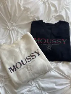 MOUSSY ロゴスウェット黒白