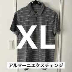 アルマーニエクスチェンジ　グレー　ポロシャツ　ボーダー　XL