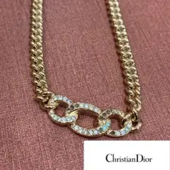 Christian Dior クリスチャンディオール ラインストーン ネックレス