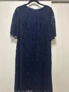 ブライダル⭐️ネイビーワンピース　ＸＬ
