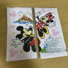 ディズニーリゾート　非売品　ミッキー & ミニー プチタオル 2枚セット