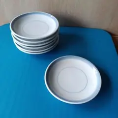 白と青の皿 7枚セット 小鉢 薬味入れ　昭和レトロ