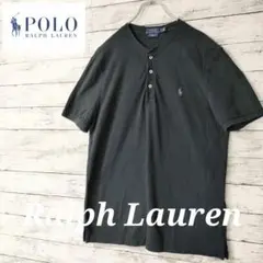 Polo Ralph Lauren ダークグレー ヘンリーネックTシャツ