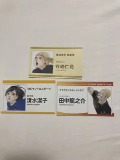 ハイキューファンパーク　名刺カード　田中龍之介、清水潔子、谷地仁花【セット割可】
