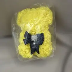 ローズベア イエロー イエロー クマ型 造花ぬいぐるみ