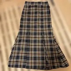 GU チェック柄 マーメイドスカート