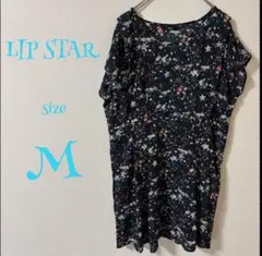 LIP STAR 星柄プリント 半袖チュニック M
