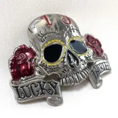 中古品　ヴィンテージ　バックル　ドクロ