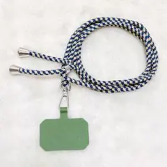 ✨️在庫限り✨️スマホショルダーストラップ 全機種対応 おしゃれ 青杏カラー
