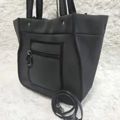 【美品】パピヨネ　WETLINE　2wey　トートバッグ　Mサイズ　斜め掛け