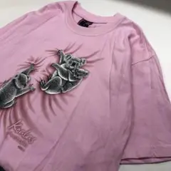 【美品】オーストラリア製 コアラ アニマルTシャツ ピンク メンズXL