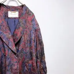 bowbellchigusa ボーベルチグサ ペイズリー コート シルク 古着