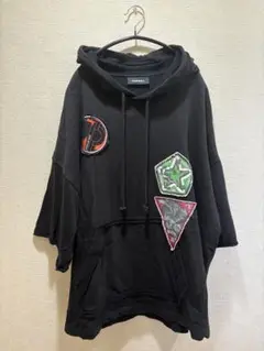 DIESEL パッチワーク半袖パーカー