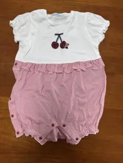 チェリー刺繍ロンパース 80cm