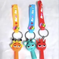 スプランキー３点セット　キーリング　カラフルキャラクターキーホルダー3個セット