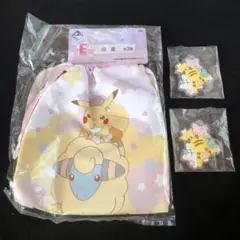 【未開封/3点セット】一番くじ 2016年 巾着＆ラバーマスコット