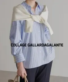 COLLAGE GALLARDAGALANTE　バックシャンバックサテンシャツ
