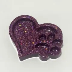 ハート肉球 小物入れ ギャル パープル