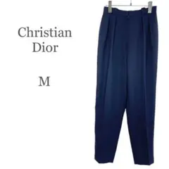 【Christian Dior】テーパードパンツ スラックス ネイビー★