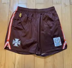 South XL ブラウン サイドストライプ バスケ　バスパン　ハーフパンツ