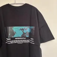 《新品未使用》グラフィック　バックプリント Tシャツ ブラック