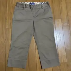 バーバリーブルーレーベル　パンツ　サブリナ丈　茶系　ブラウン　40 Ｌサイズ