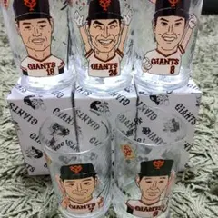 レジェンドGIANTS 選手イラスト グラス箱入り5個セット