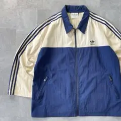 90's old adidas track short zip blouson