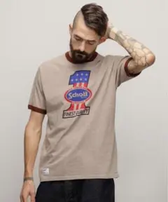 schott HEATHER TRIM T-SHIRT NO.1