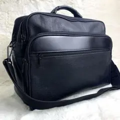 未使用級 ライオン事務器 ace ビジネスバッグ 2way オールレザー