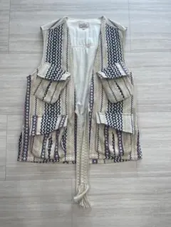 nezu yohinten 根津洋品店　ストライプジャングルベスト nz200403_5.jpg