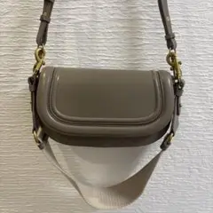 ♡ZARA♡グレー レザー ショルダーバッグ