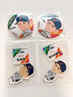 WBCガチャ第二弾　大谷選手入り　缶バッジ＆アクスタセット Amazon.co.jp: 大谷翔平 アクリルスタンド アクスタ アクリル
