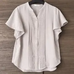 GLACIER ピンタックシフォンブラウス