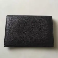 Burberry名刺入れ ブラックレザー 内部チェック柄