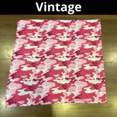 Vintage BANDANA ヴィンテージ　バンダナ　カモフラ迷彩　ピンク