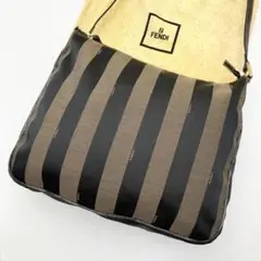 【人気】FENDI ショルダーバッグ ホーボー ペカン キャンバス レザー