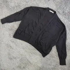 ★b381 chocol raffine robe. 【F】カーディガン　黒