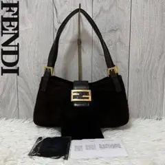 極美品♡希少♡説明書付♡FENDI スエード マンマバケット ショルダーバッグ
