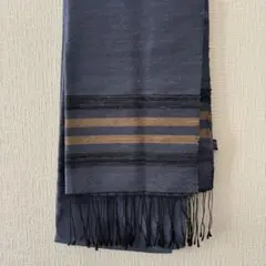 シルクストール ネイビーとブラウンのストライプ