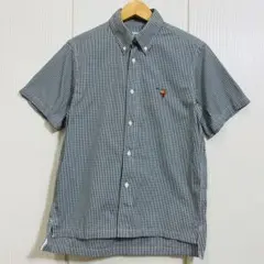 美品 BILLIONAIRE BOYS CLUB チェック半袖ボタンダウンシャツ
