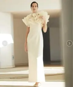 美品HANAE MORI CELFORDコラボ ラッフルフリルドレス