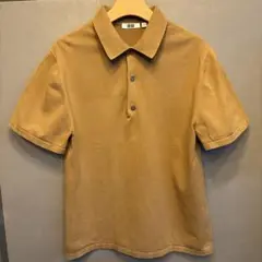 UNIQLO ユニクロ　茶色　ポロシャツ cotton 100% sizeＬ