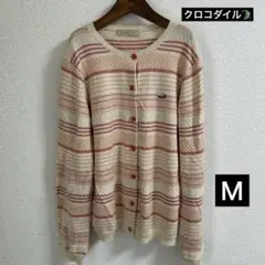 CROCODILE ストライプニットカーディガン