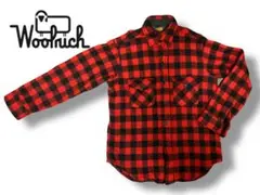 【良品】80s WOOLRICH/バッファローチェック ウールシャツ/USA製
