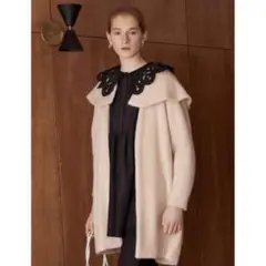 ケープ付きフェイクファーコート