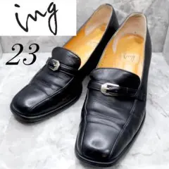 イング ing　 　ローファー　パンプス ベルト　黒　23