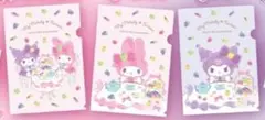 森永マイメロクリアファイル　ハイチュウクロミクリアファイル　クロミクリアファイル